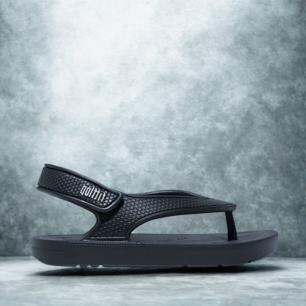 Childrens-Flip-Flops-Shadow-Black.jpg Children's Flip Flops Shadow Black - Image 1